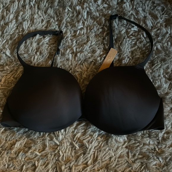 Teardrop Push-Up Bra and Bikini Brief Set - Black - Picture 3 of 4
